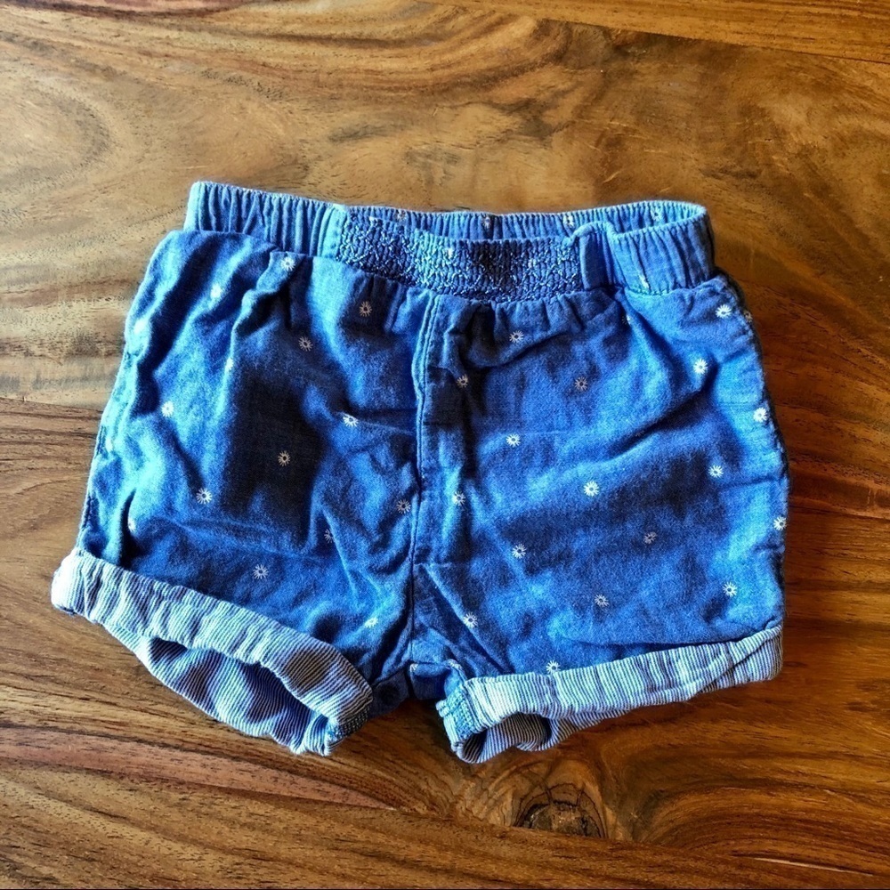 H&M Floral Chambray Shorts